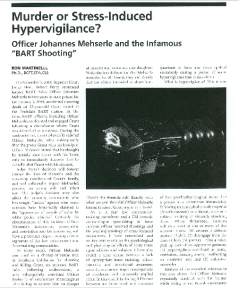Muder or Hypervigilance